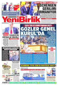 YENİBİRLİK 9 Ağustos 2026 Gazete Manşeti Küçük