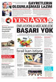 YENİ ASYA 10 Ağustos 2026 Gazete Manşeti Küçük