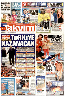 TAKVİM 10 Ağustos 2026 Gazete Manşeti Küçük