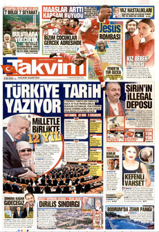 TAKVİM 11 Ağustos 2026 Gazete Manşeti Küçük